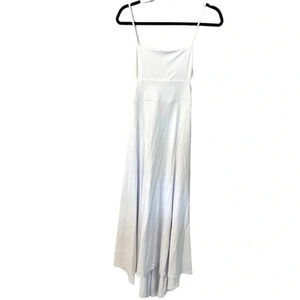 NWT Susana Monaco Spaghetti Strap Cut Out Back Hi Low Maxi Dress in Sugar Sz XS